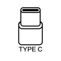 USB type C icon. vector
