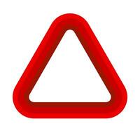 Simple red triangle sign. vector