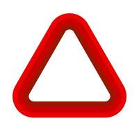 Simple red triangle sign. vector