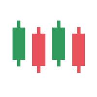 Candlestick chart. Technical analysis of investments. vector