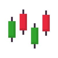 Candlestick icon. Investment chart. vector