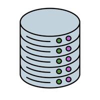 Server icon. Database icon. vector