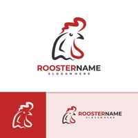 Rooster logo template, Creative Rooster head logo design concepts vector