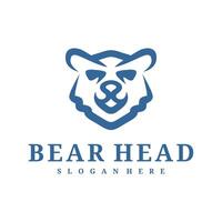 Bear logo template, Creative Bear head logo design concepts vector