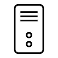 Simple vertical server icon. vector