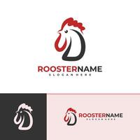 Rooster logo template, Creative Rooster head logo design concepts vector