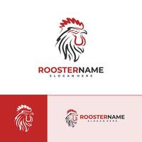 Rooster logo template, Creative Rooster head logo design concepts vector