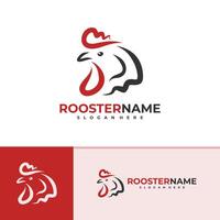 Rooster logo template, Creative Rooster head logo design concepts vector