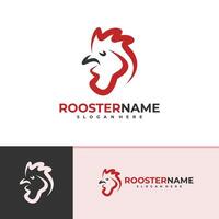 Rooster logo template, Creative Rooster head logo design concepts vector