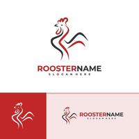 Rooster logo template, Creative Rooster head logo design concepts vector