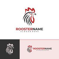 Rooster logo template, Creative Rooster head logo design concepts vector