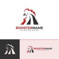 Rooster logo template, Creative Rooster head logo design concepts vector