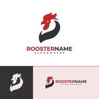 Rooster logo template, Creative Rooster head logo design concepts vector