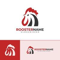 Rooster logo template, Creative Rooster head logo design concepts vector