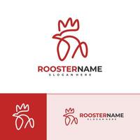 Rooster logo template, Creative Rooster head logo design concepts vector