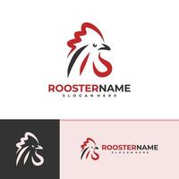 Rooster logo template, Creative Rooster head logo design concepts vector