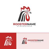 Rooster logo template, Creative Rooster head logo design concepts vector