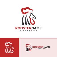 Rooster logo template, Creative Rooster head logo design concepts vector