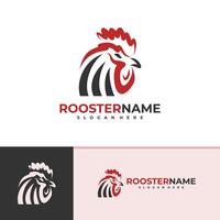 Rooster logo template, Creative Rooster head logo design concepts vector