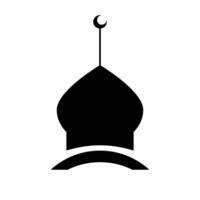 Islamic mosque silhouette icon. vector