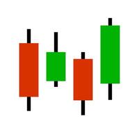 Candlestick chart icon. Technical analysis. vector