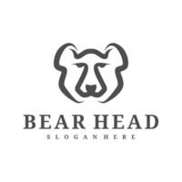oso logo plantilla, creativo oso cabeza logo diseño conceptos vector