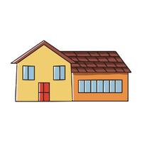 Hand Drawn House Doodle Illustration vector