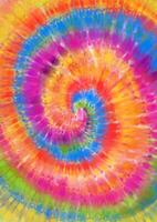 mano pintado Corbata colorante modelo con arco iris colores vector