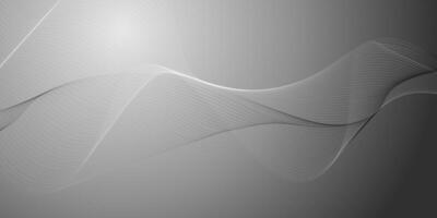 monochrome banner of flowing lines design vector