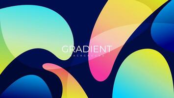 colorful gradient background with fluid shapes. great for wallpaper, design project, digital presentation, trendy poster, banner, website, etc. vector