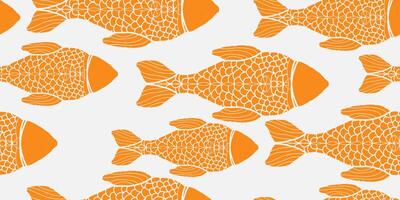 goldfish fabric pattern vector