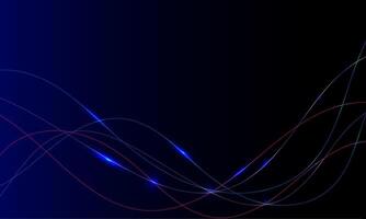 Flowing smooth dots particles wave pattern on a blue background. Internet network and communication signal technology, fiber optic line. Science and music backdrop. vector