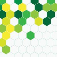 pentagon, hexagon polygon green yellow shape. vector