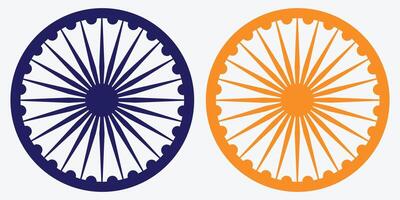 Indian ashoka chakra or ashoka wheel symbol. vector