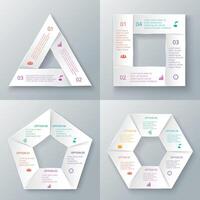 geométrico elementos para infografía. modelo para ciclismo diagrama, grafico, presentación y redondo cuadro. negocio concepto con 3, 4, 5, 6 6 opciones, partes, pasos o procesos. vector