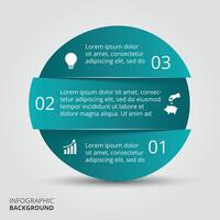 Abstract infographic. Template for diagram, graph, presentation and round chart. Business concept with 3 options, parts, steps or processes vector