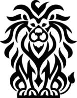 Abstract minimal lion line art vector