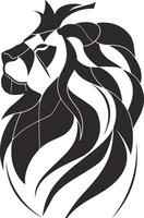 Abstract minimal lion line art vector