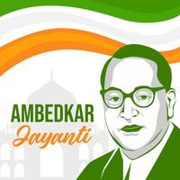 Illustration vector Ambedkar Jayanti. The day of Ambedkar Jayanti vector. Vector eps 10