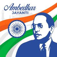 Illustration vector Ambedkar Jayanti. The day of Ambedkar Jayanti vector. Vector eps 10