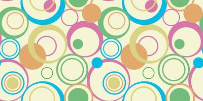 Cute pastel pattern. Seamless texture with rings. Abstract background vector