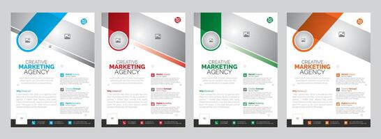 Business flyer template bundle design, new stylish flyer design, leaflet design, leaflet bundle, corporate flyer vector