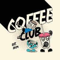 Coffee club cafe vector