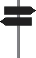 Blank road sign isolated on white background . Traffic signs with direction arrows . Hint icon sign . illustration vector