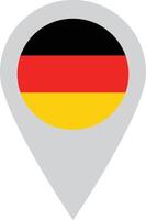 Germany map pin icon isolated on white background . Germany flag map marker location pin icon vector