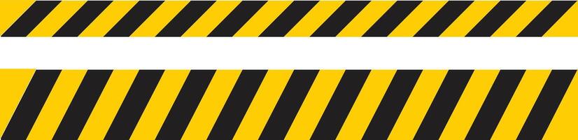 Black and yellow security tape floor marking icon set isolated on white . illustration vector