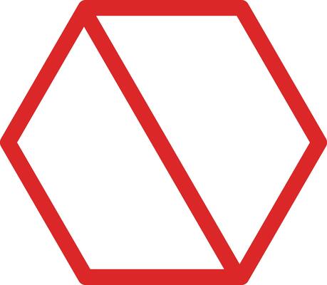 Forbidden hexagonal sign . Empty hexagonal no sign . Hexagonal stop icon