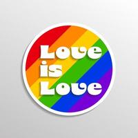 love is love sticker for pride month vector