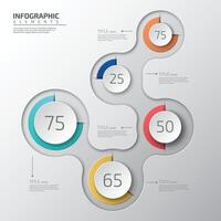 Infographic step by step template.This template can be used for workflow layout, diagram, number options, web design, infographics. vector