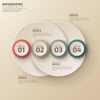 Circle arrows for infographics. Template for cycle diagram, options, graph, web design, presentation, and round chart. Business concept with 4 steps. Abstract background vector